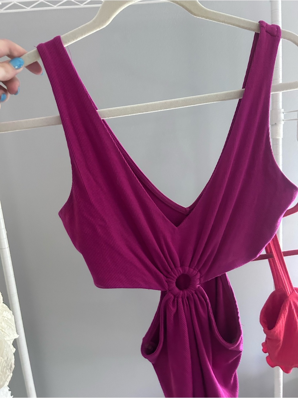 wild fable Magenta Ribbed Bralette